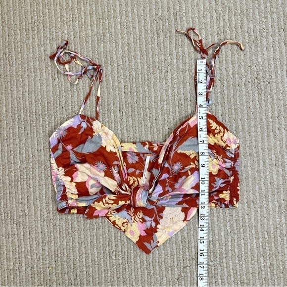 Free People Ava Floral Print Reversible Micro Top Size Small Women - Picture 12 of 12